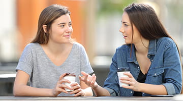 Woman drinking coffee