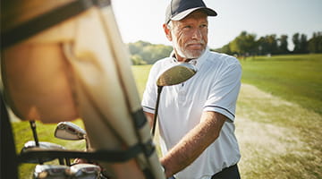 Man on golf course